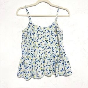 Old Navy Floral Cami Top Peplum Ruffle Lightweight Summer Camisole S